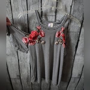 Floral‎ & Striped Women's Blouse